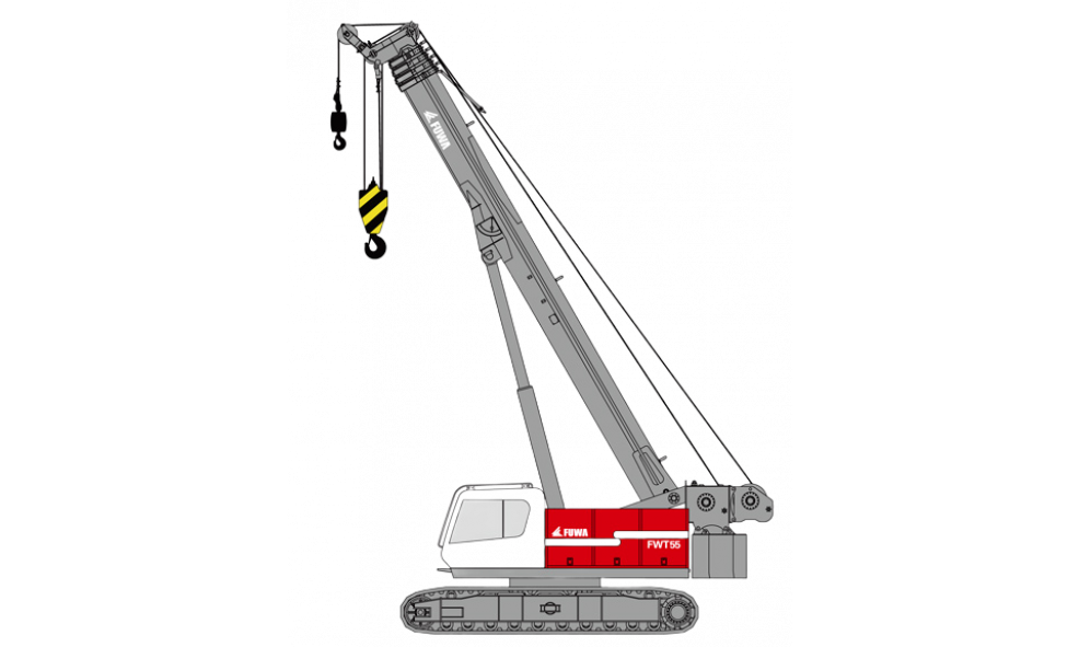 Гусеничный кран с телескопической стрелой FUWA FWT55